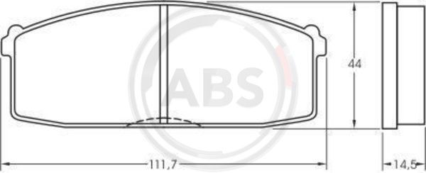 A.B.S. stabdžių trinkelių rinkinys, diskinis stabdys 36158