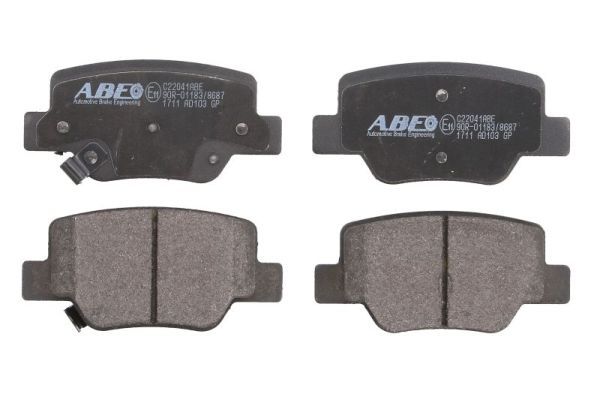 ABE Комплект тормозных колодок, дисковый тормоз C22041ABE
