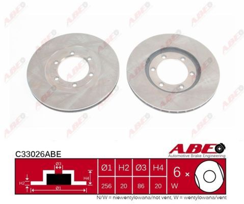 ABE Тормозной диск C33026ABE