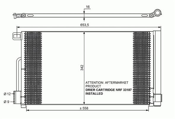 ACR Конденсатор, кондиционер 300631