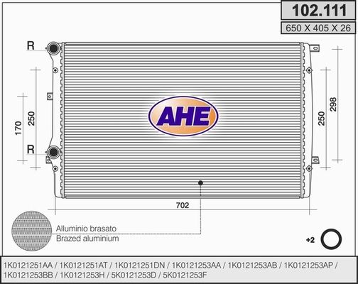 AHE radiatorius, variklio aušinimas 102.111