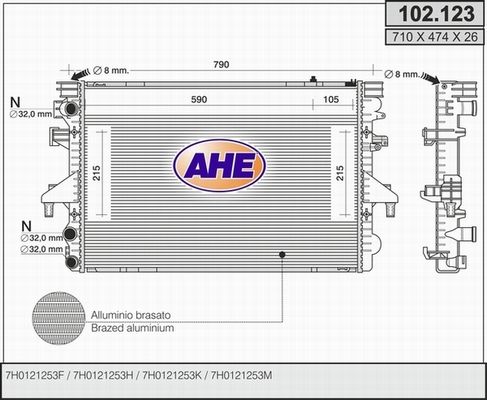 AHE radiatorius, variklio aušinimas 102.123