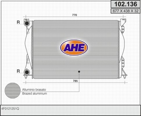 AHE radiatorius, variklio aušinimas 102.136