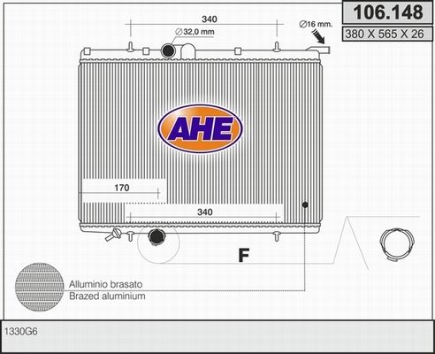 AHE radiatorius, variklio aušinimas 106.148