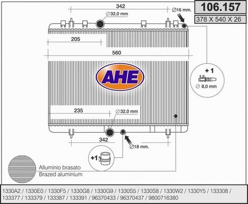 AHE radiatorius, variklio aušinimas 106.157