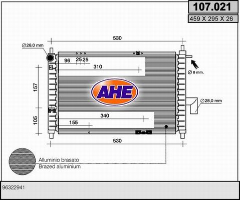 AHE radiatorius, variklio aušinimas 107.021