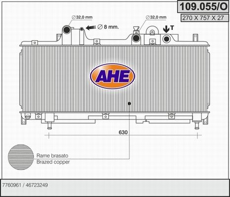 AHE radiatorius, variklio aušinimas 109.055/O