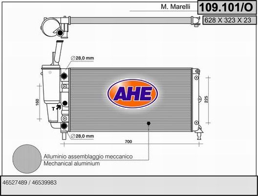 AHE radiatorius, variklio aušinimas 109.101/O