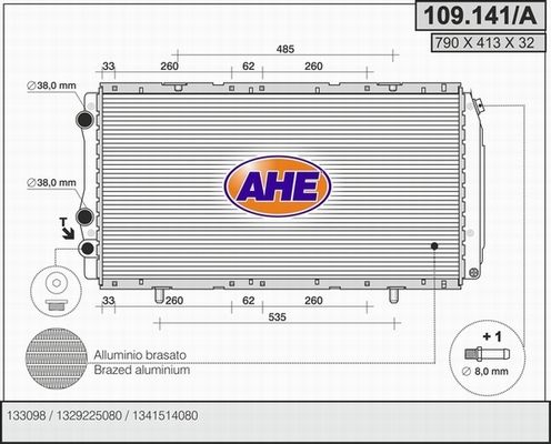 AHE radiatorius, variklio aušinimas 109.141/A