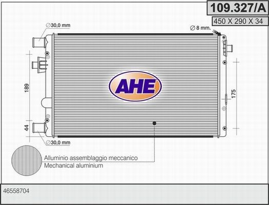 AHE radiatorius, variklio aušinimas 109.327/A