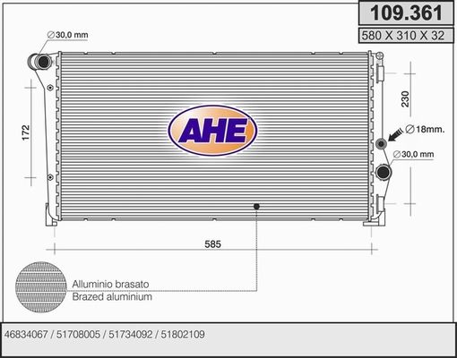 AHE radiatorius, variklio aušinimas 109.361
