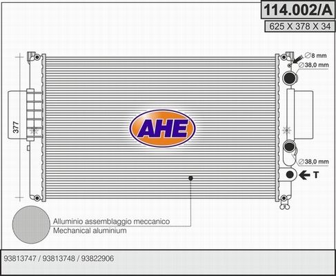 AHE radiatorius, variklio aušinimas 114.002/A