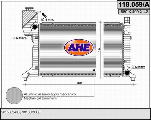 AHE radiatorius, variklio aušinimas 118.059/A