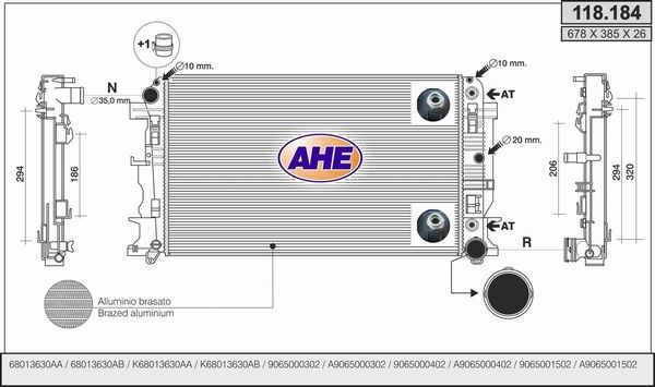 AHE radiatorius, variklio aušinimas 118.184