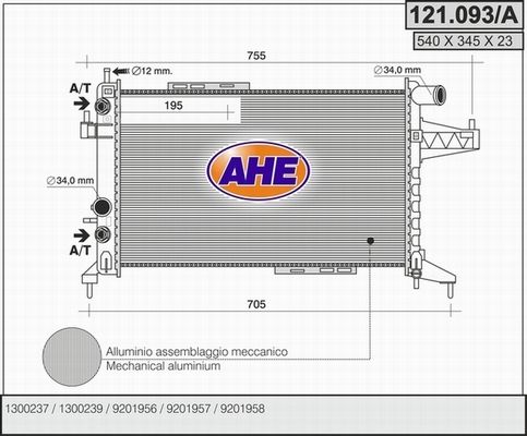AHE radiatorius, variklio aušinimas 121.093/A