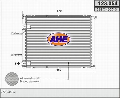 AHE radiatorius, variklio aušinimas 123.054
