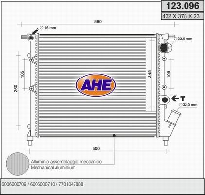 AHE radiatorius, variklio aušinimas 123.096