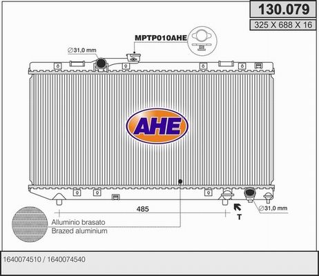 AHE radiatorius, variklio aušinimas 130.079