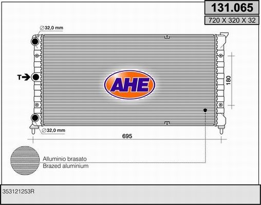 AHE radiatorius, variklio aušinimas 131.065