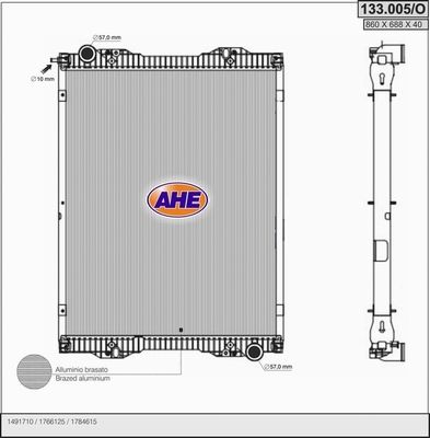 AHE radiatorius, variklio aušinimas 133.005/O