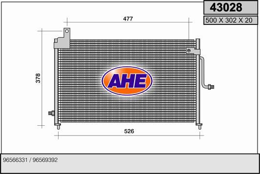 AHE Конденсатор, кондиционер 43028