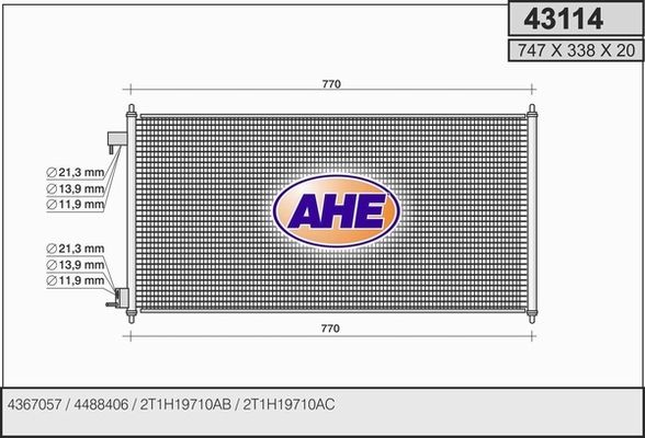 AHE Конденсатор, кондиционер 43114