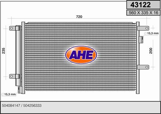 AHE Конденсатор, кондиционер 43122