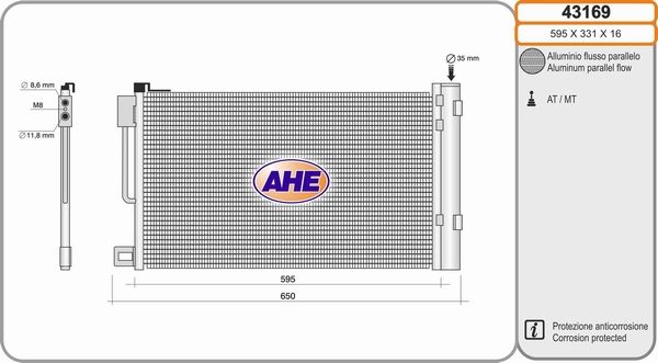 AHE Конденсатор, кондиционер 43169