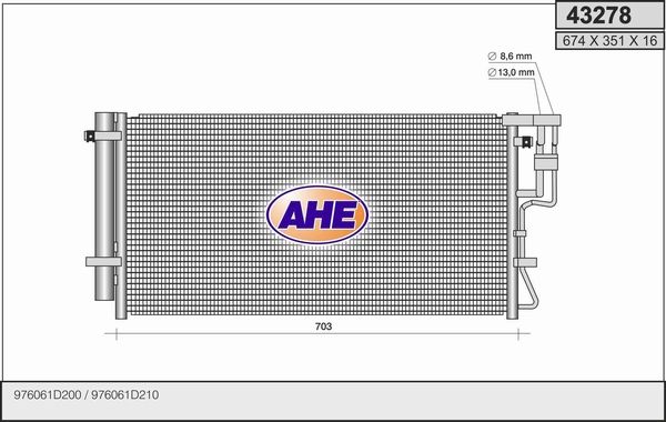 AHE Конденсатор, кондиционер 43278