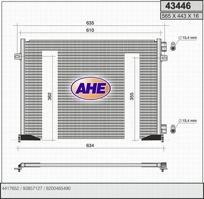 AHE Конденсатор, кондиционер 43446