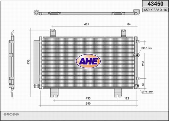 AHE Конденсатор, кондиционер 43450