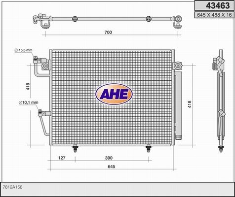 AHE Конденсатор, кондиционер 43463