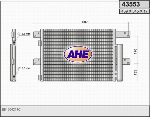 AHE Конденсатор, кондиционер 43553