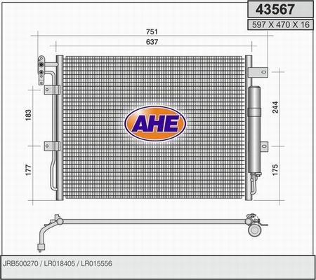 AHE Конденсатор, кондиционер 43567