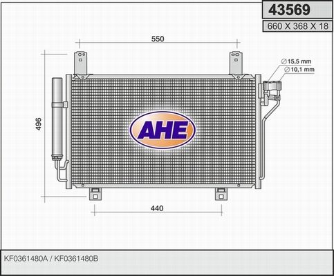 AHE Конденсатор, кондиционер 43569