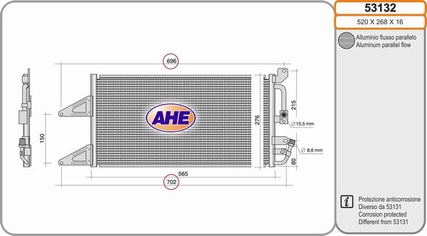 AHE Конденсатор, кондиционер 53132