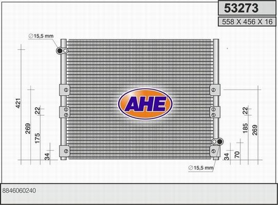 AHE Конденсатор, кондиционер 53273