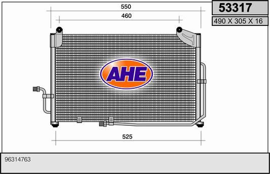 AHE Конденсатор, кондиционер 53317