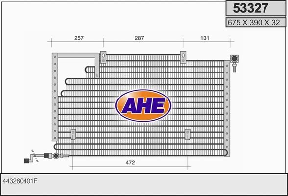 AHE Конденсатор, кондиционер 53327