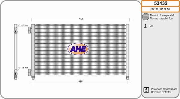 AHE Конденсатор, кондиционер 53432