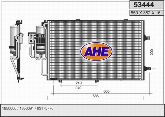 AHE Конденсатор, кондиционер 53444