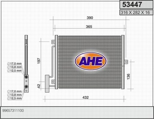 AHE Конденсатор, кондиционер 53447