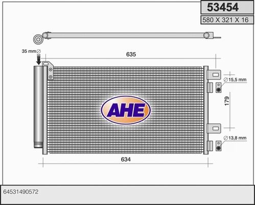 AHE Конденсатор, кондиционер 53454