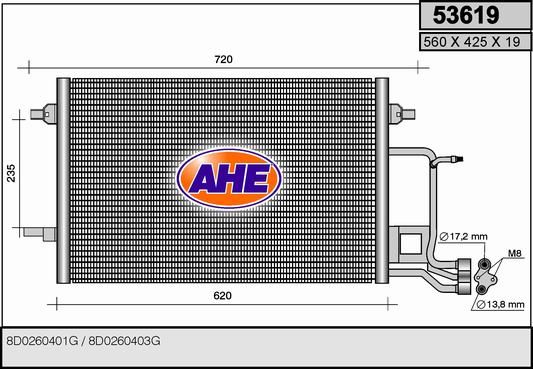 AHE Конденсатор, кондиционер 53619