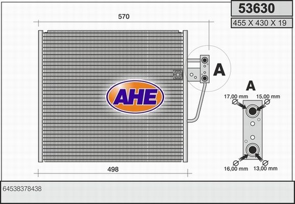 AHE Конденсатор, кондиционер 53630