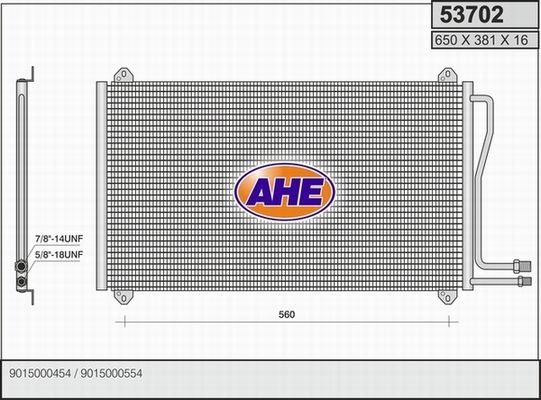 AHE Конденсатор, кондиционер 53702