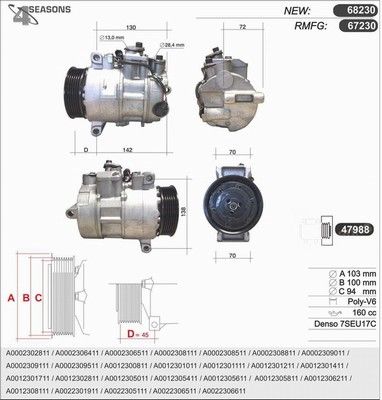 AHE Компрессор, кондиционер 68230