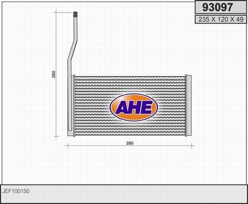 AHE Теплообменник, отопление салона 93097