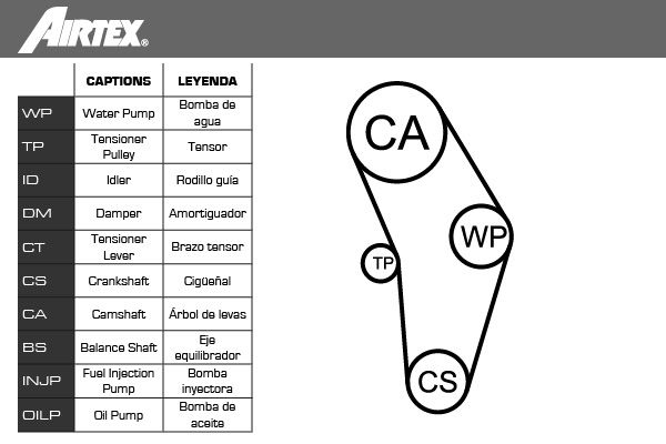 AIRTEX Водяной насос + комплект зубчатого ремня WPK-157702