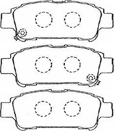 AISIN Комплект тормозных колодок, дисковый тормоз A2N069